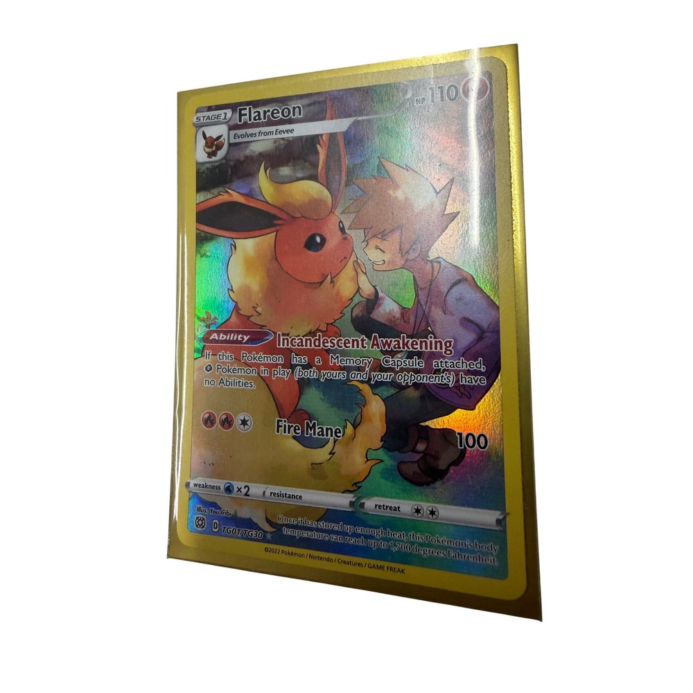 Pokemon Flareon TG01/TG30 Brilliant Stars Trainer Gallery Full Art Holo Rare
